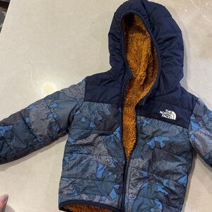 The North Face Navy and Orange Hooded Jacket